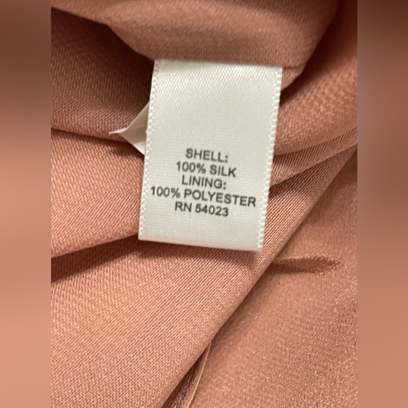 Banana Republic Blush Ruffle Tiered Relaxed Fit Silk Dress Size XL - Picture 7 of 8